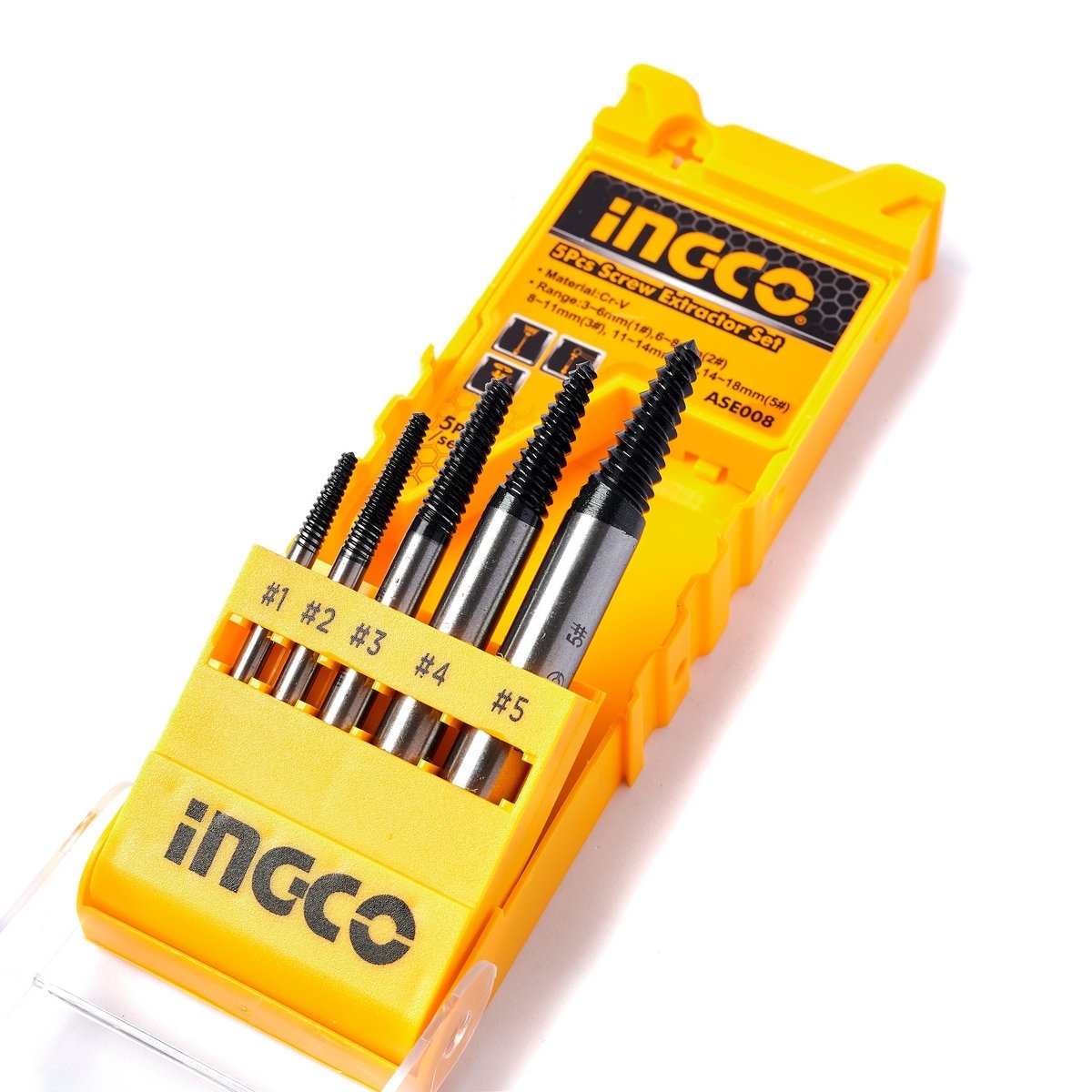 ชุดถอนเกลียวซ้าย (5ตัว) INGCO I121-ASE008