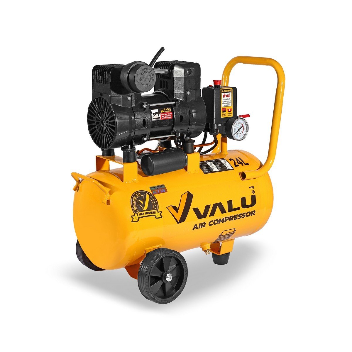 ปั๊มลมออยล์ฟรี VALU 960W(2P) 1 หัว 24L V101-E0960W01-24L