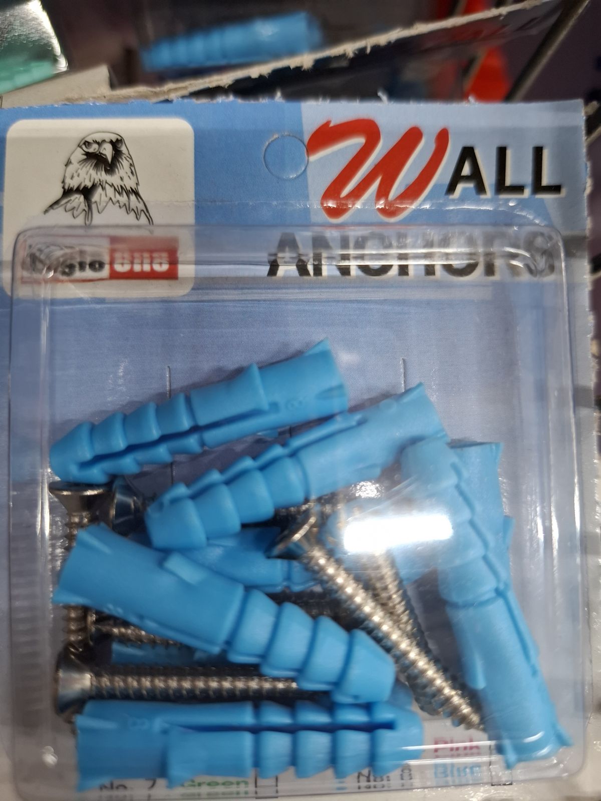 ปุ๊กพลาสติกพร้อมตะปูเกลียว แบบแผง NO. 8