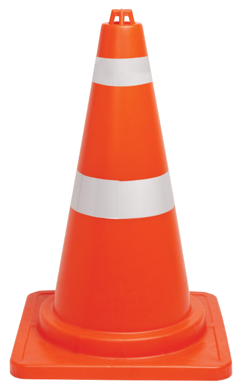 20540-F กรวยจราจร 2 แถบ 80 ซม