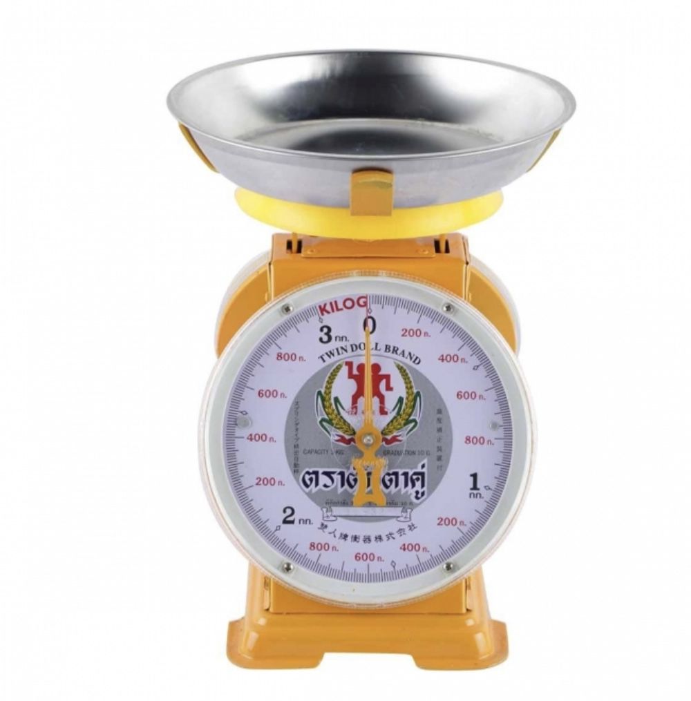 ตาชั่ง 3 กก. ตุ๊กตาคู่ จานลึก