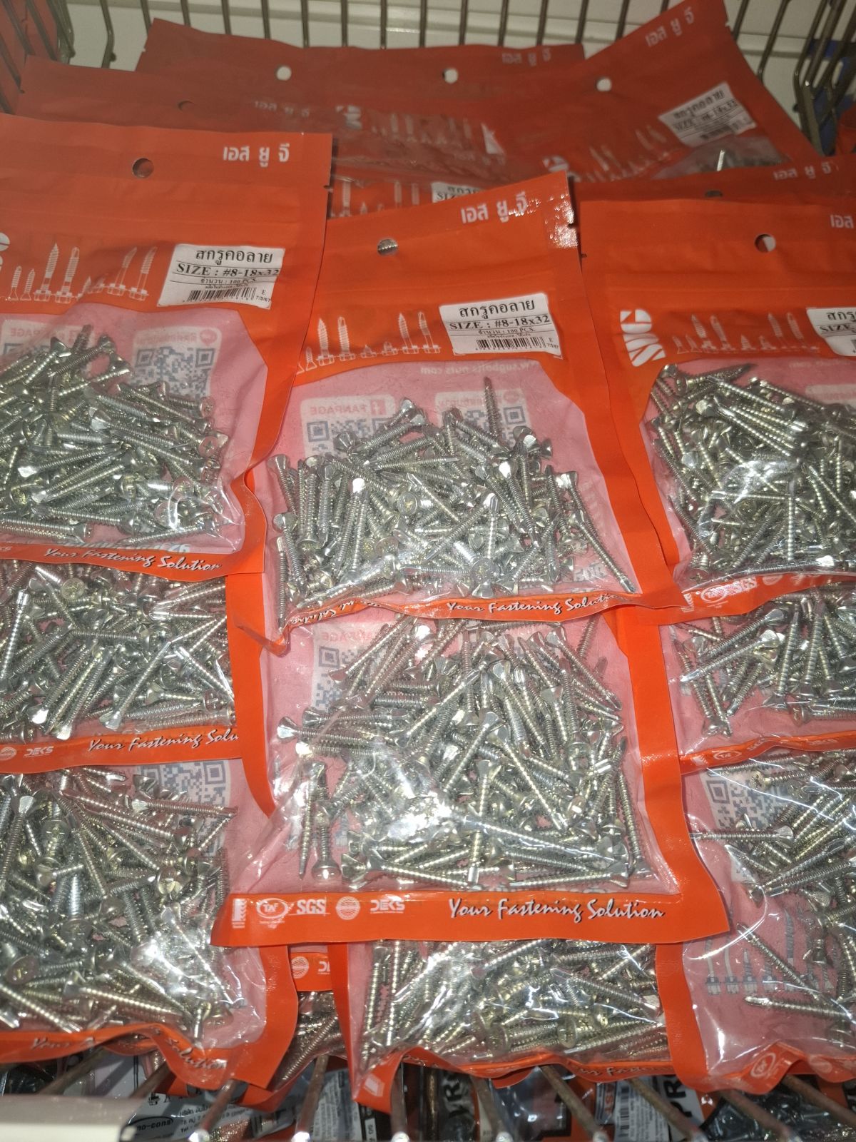 สกรูยึดแผ่นเรียบ SUG คอลาย #8-18*32 mm. (1.1/4") (100 ตัว)