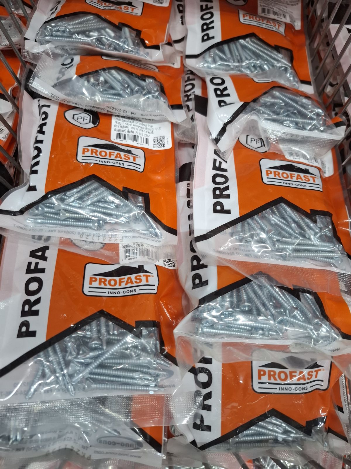 สกรูไม้ฝา PROFAST 7*45 (มีปีก)(50 ตัว)