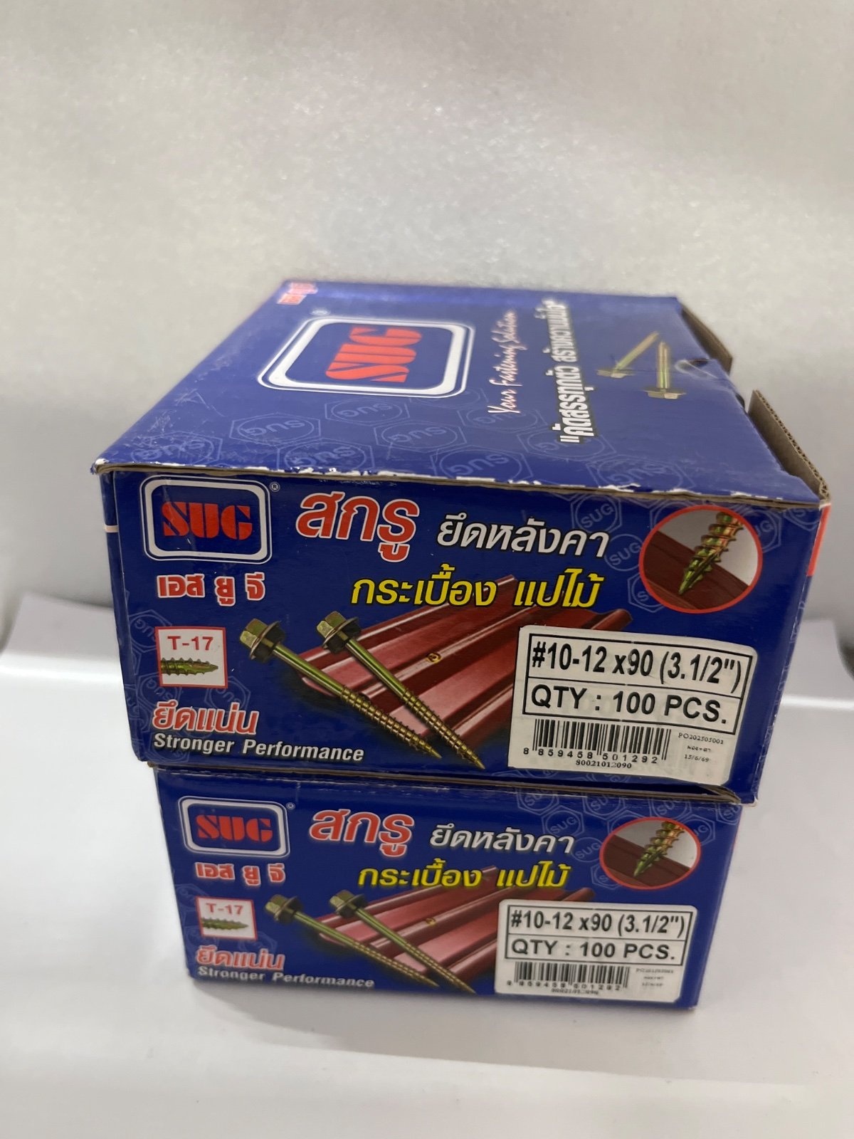 สกรูลอนคู่ SUG แปไม้ #10-12x90 (3.1/2") Y/Z
