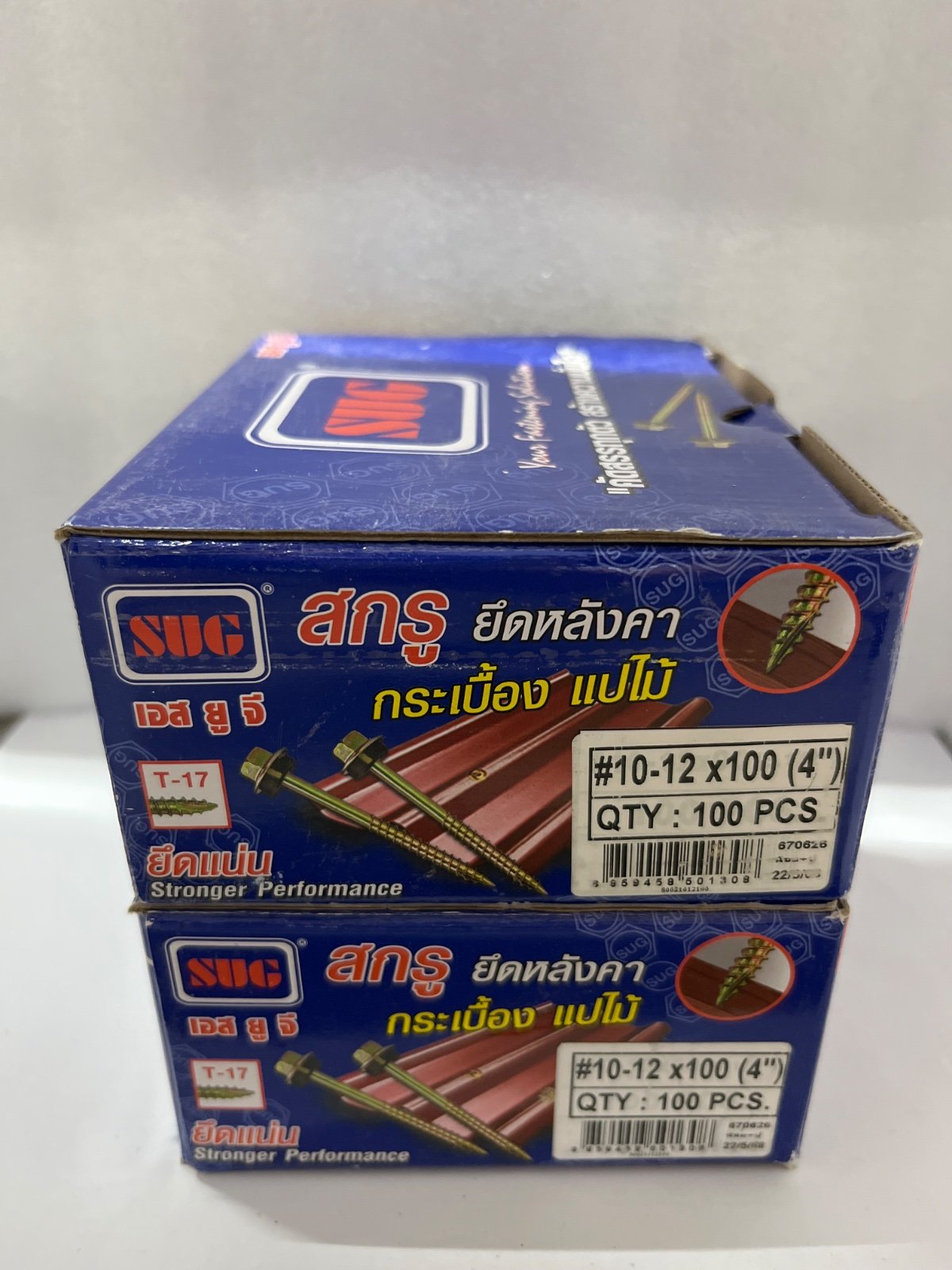 สกรูลอนคู่ SUG แปไม้ #10-12x100  (4") Y/Z