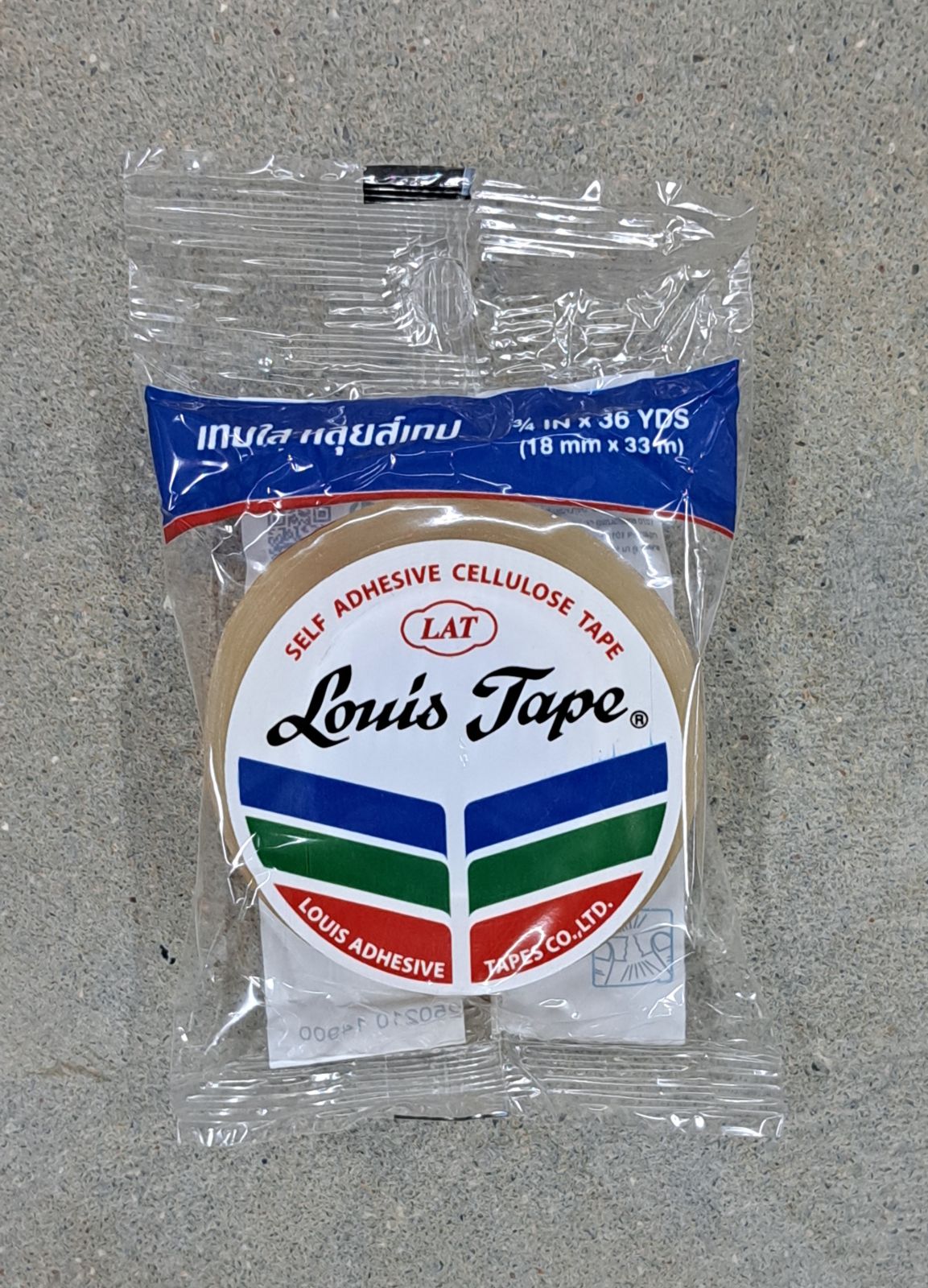 เทปใส 3/4" 36 หลา แกนเล็ก LOUIS
