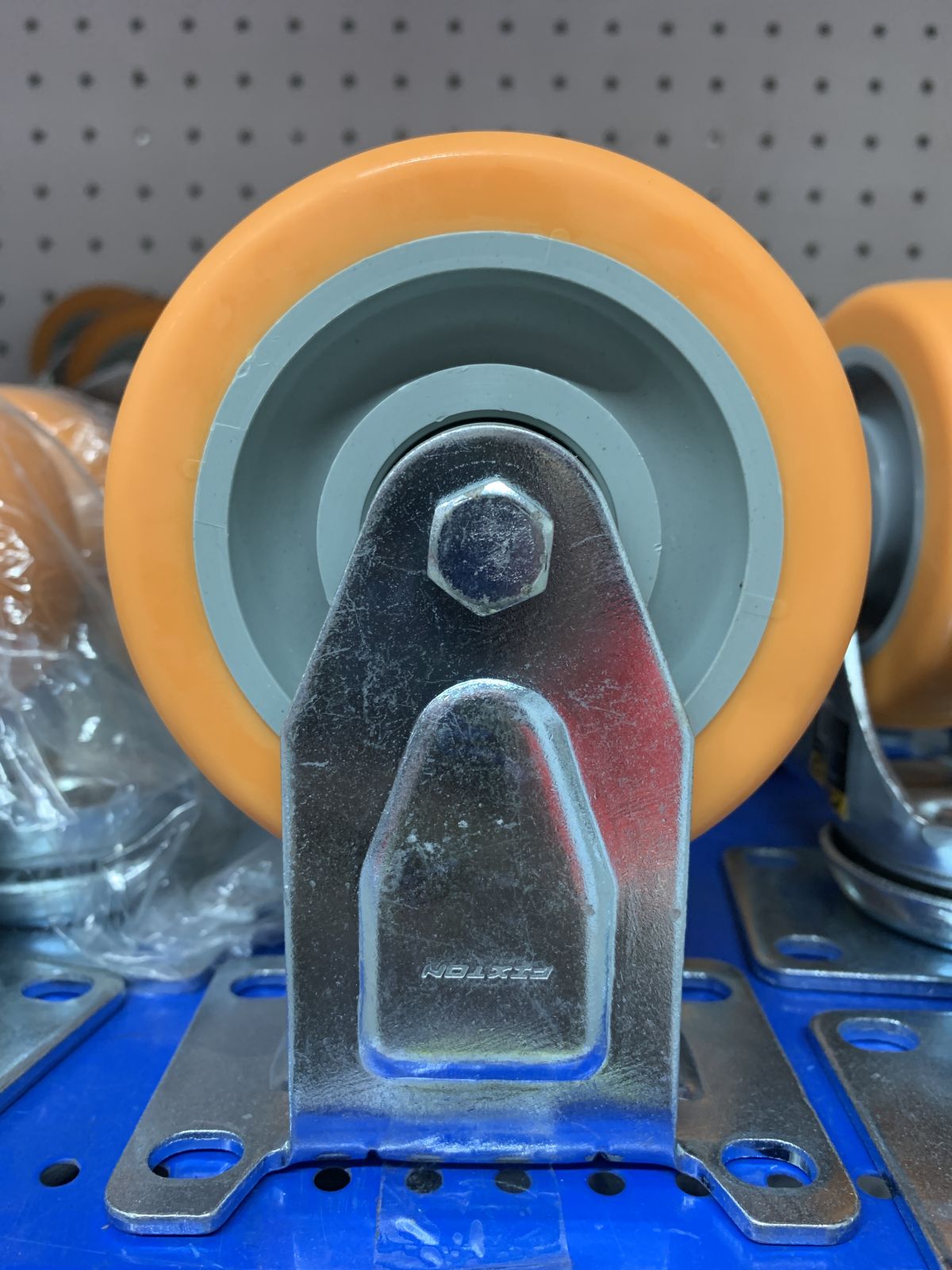 (S)ล้อยูริเทนเหลือง A21UBB 4" ตาย FIXTON+