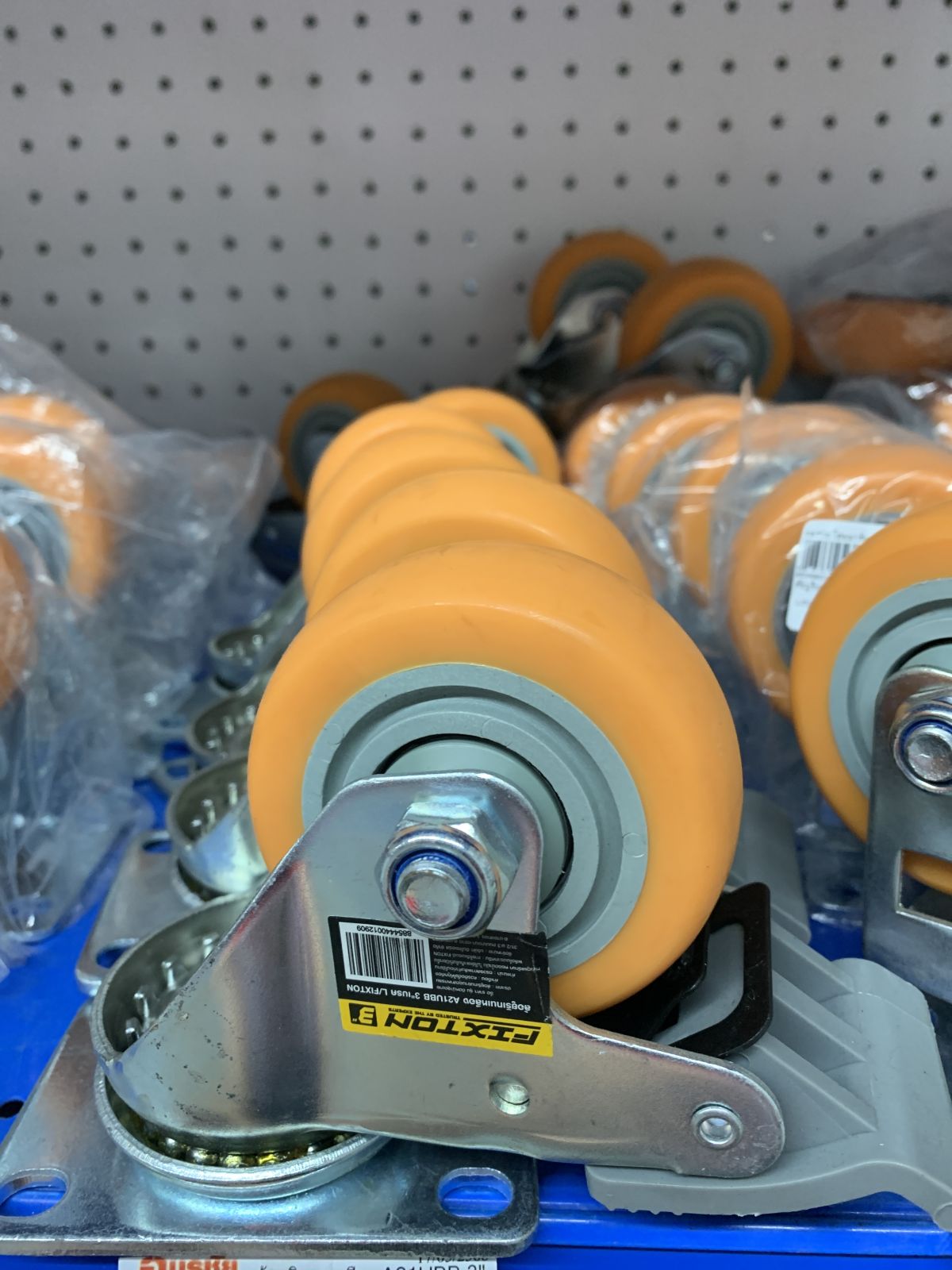 ล้อยูริเทนเหลือง A21UBB 3" เบรค L/FIXTON+