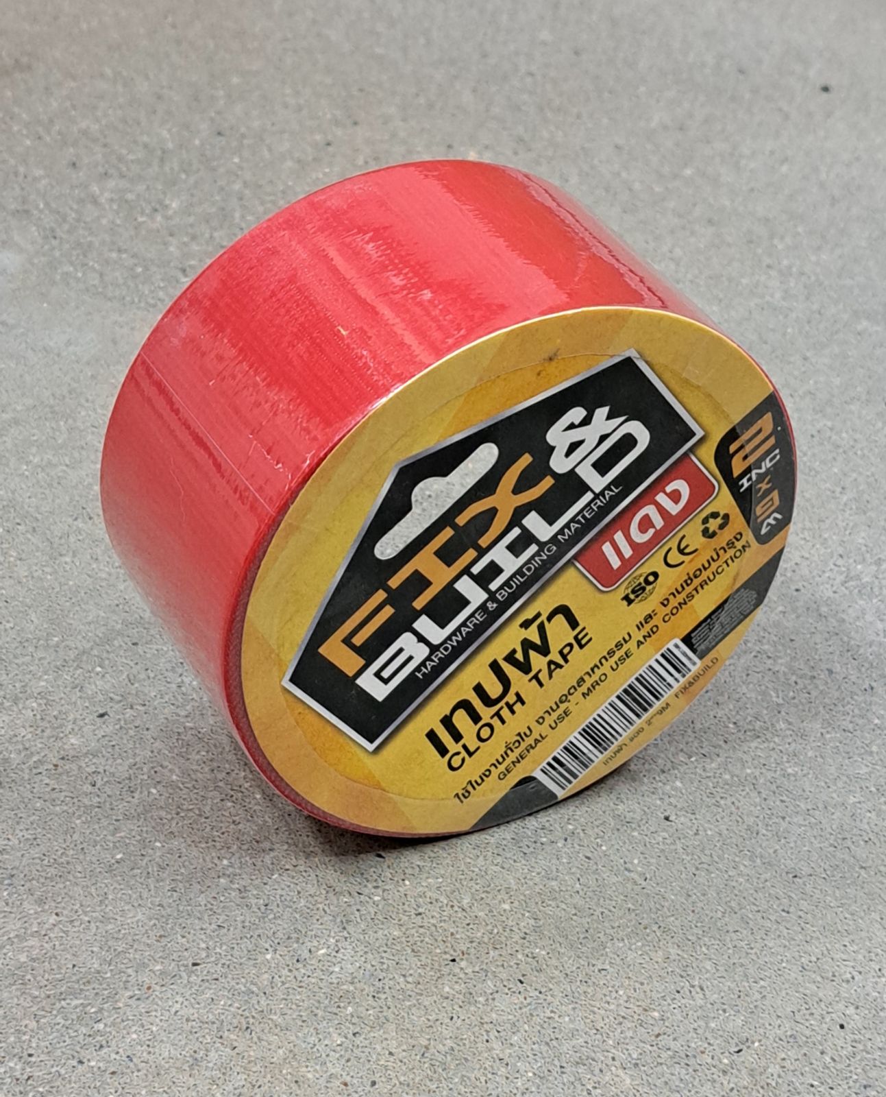 เทปผ้า แดง 2"*9M FIX&BUILD+