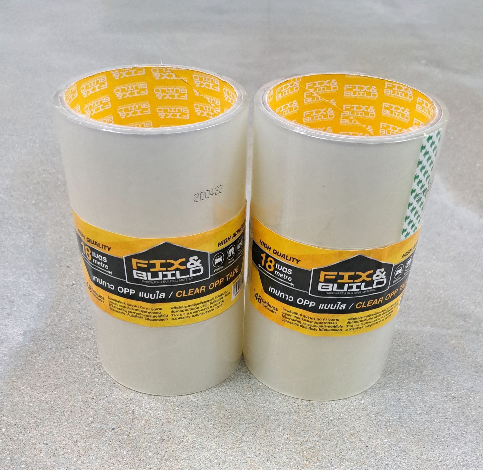 เทปใส 2"*18M OPP FIX&BUILD+ (แพค 3 ม้วน)