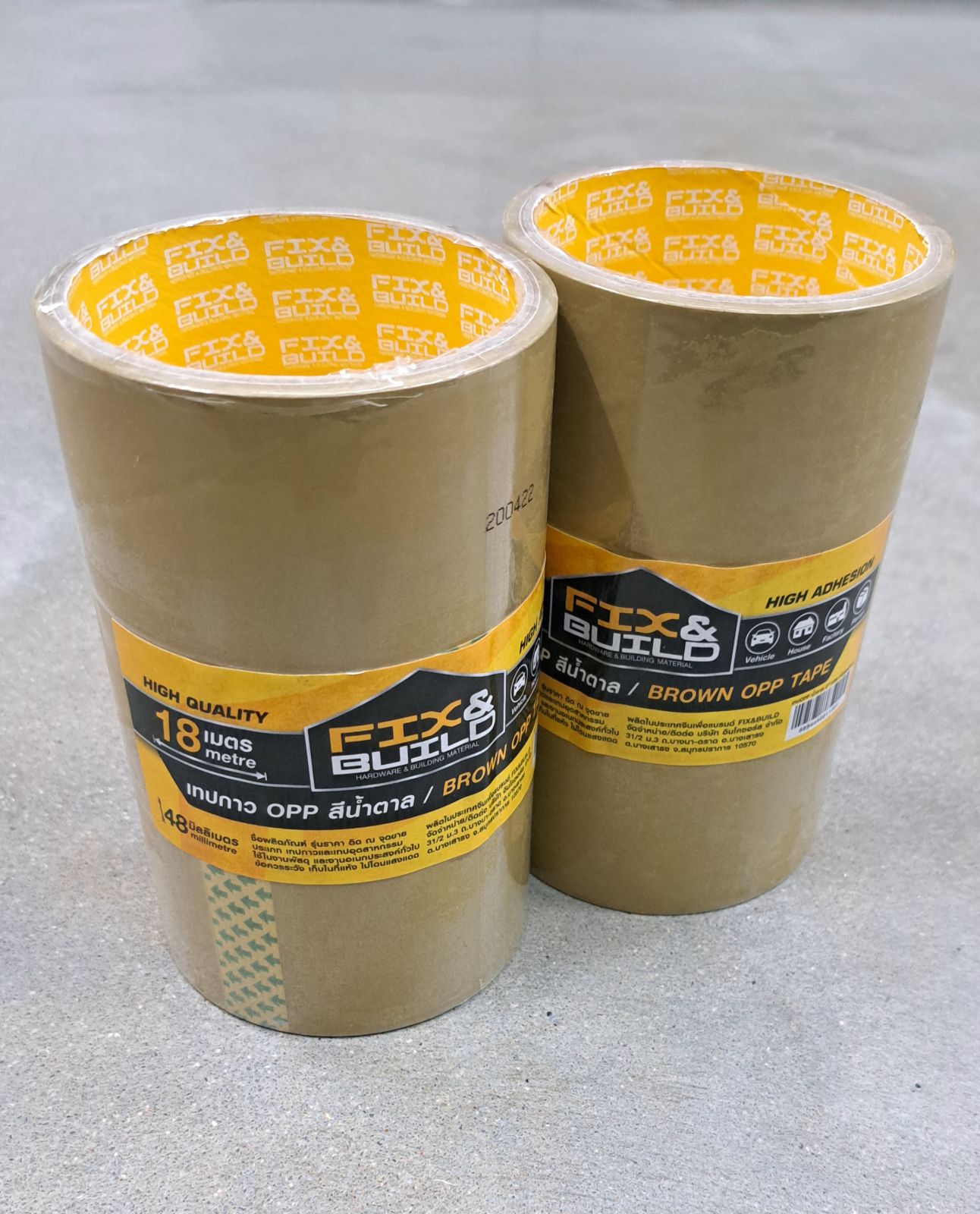 เทปขุ่น 2"*18M OPP FIX&BUILD+ (แพค 3 ม้วน)