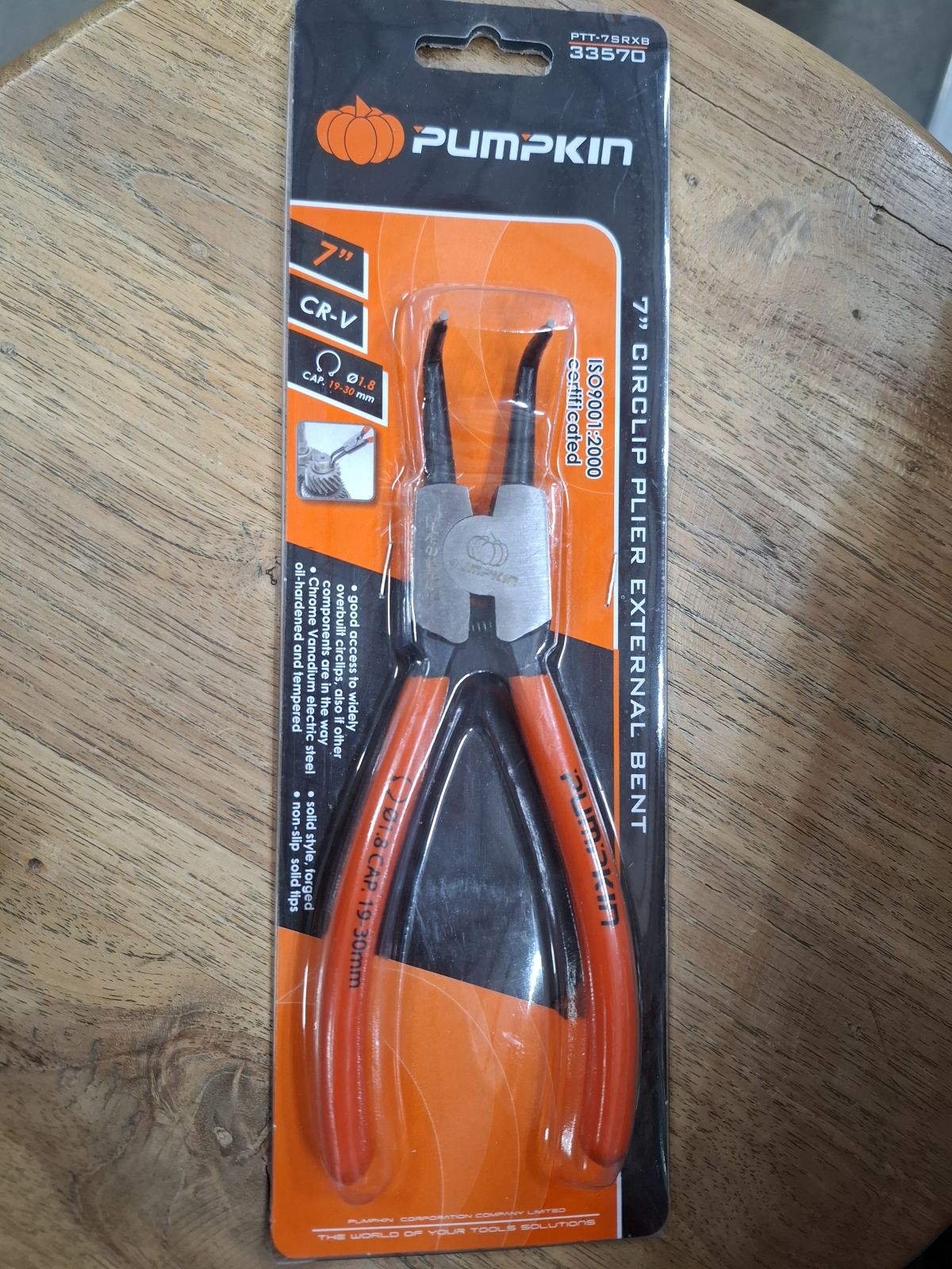 33570 คีมถ่างแหวนงอ 7" PUMPKIN