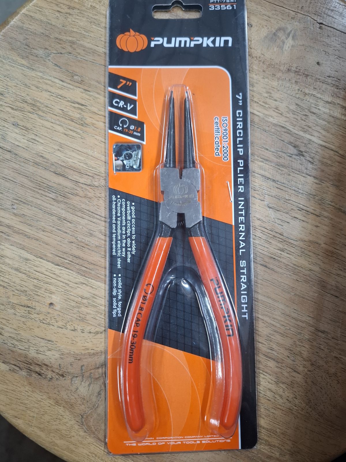 33561 คีมหุบ แหวนตรง 7" PUMPKIN