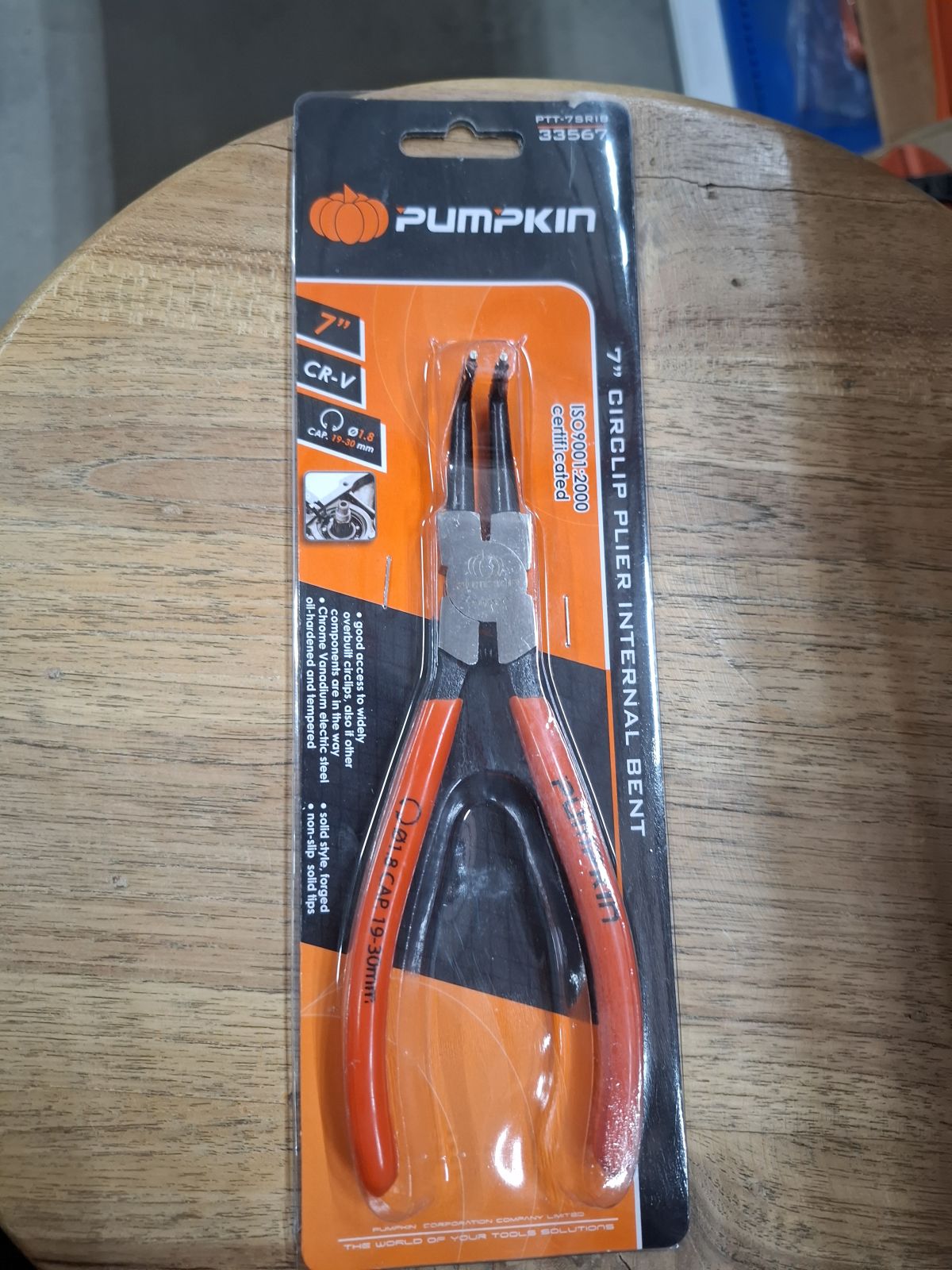 33567 คีมหุบ แหวนงอ 7" PUMPKIN