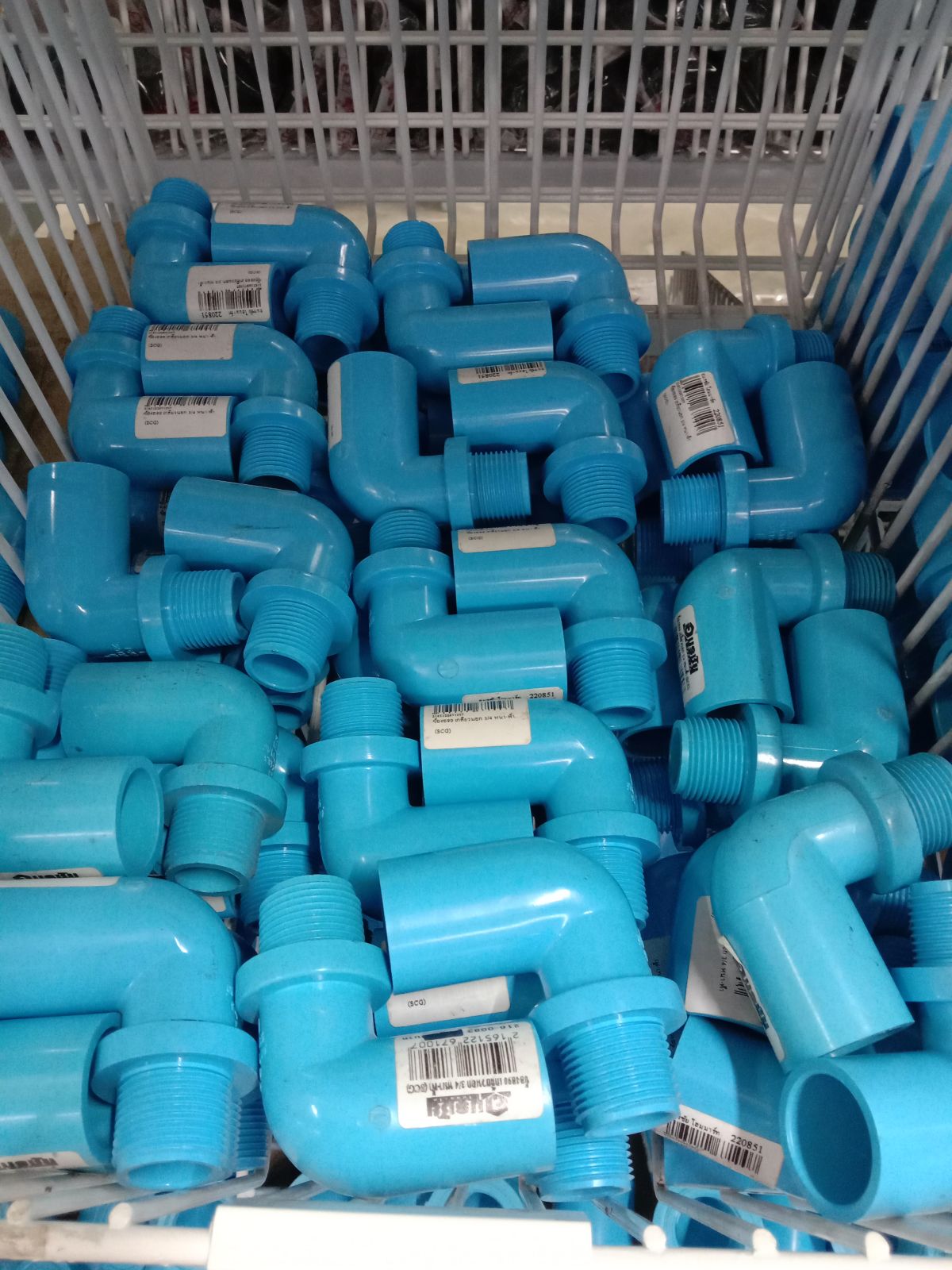 ข้องอ90 เกลียวนอก 3/4 หนา-ฟ้า (SCG)