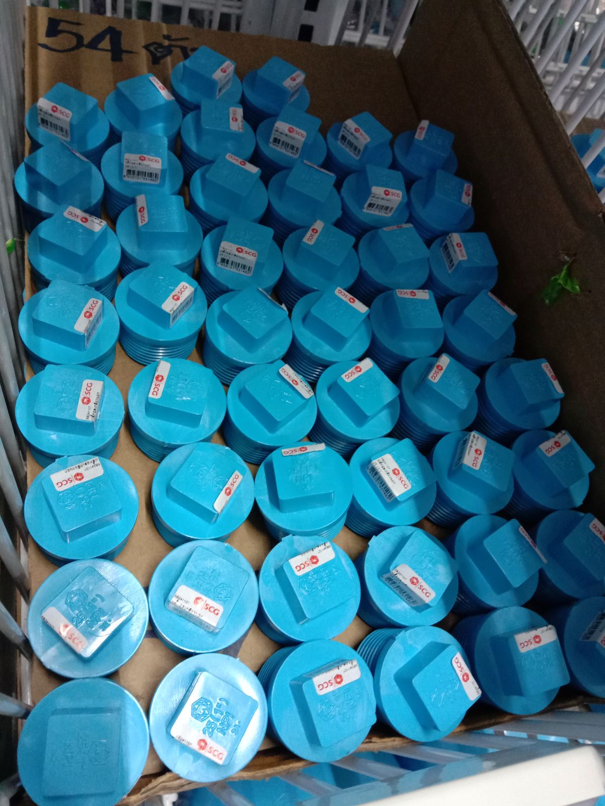 ฝาอุดเกลียวนอก หนา-ฟ้า 1" (SCG)