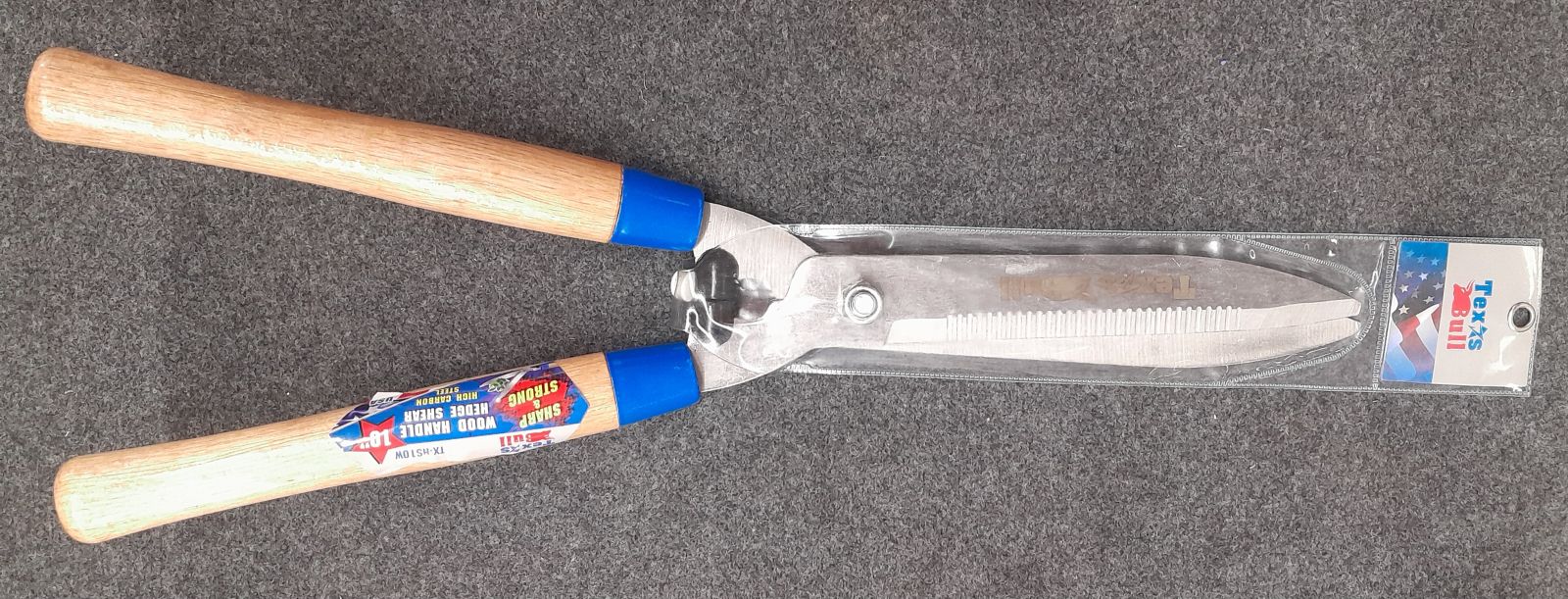 TX-HS10W กรรไกรตัดหญ้าด้ามไม้ 10" PUMPKIN Texas Bull 