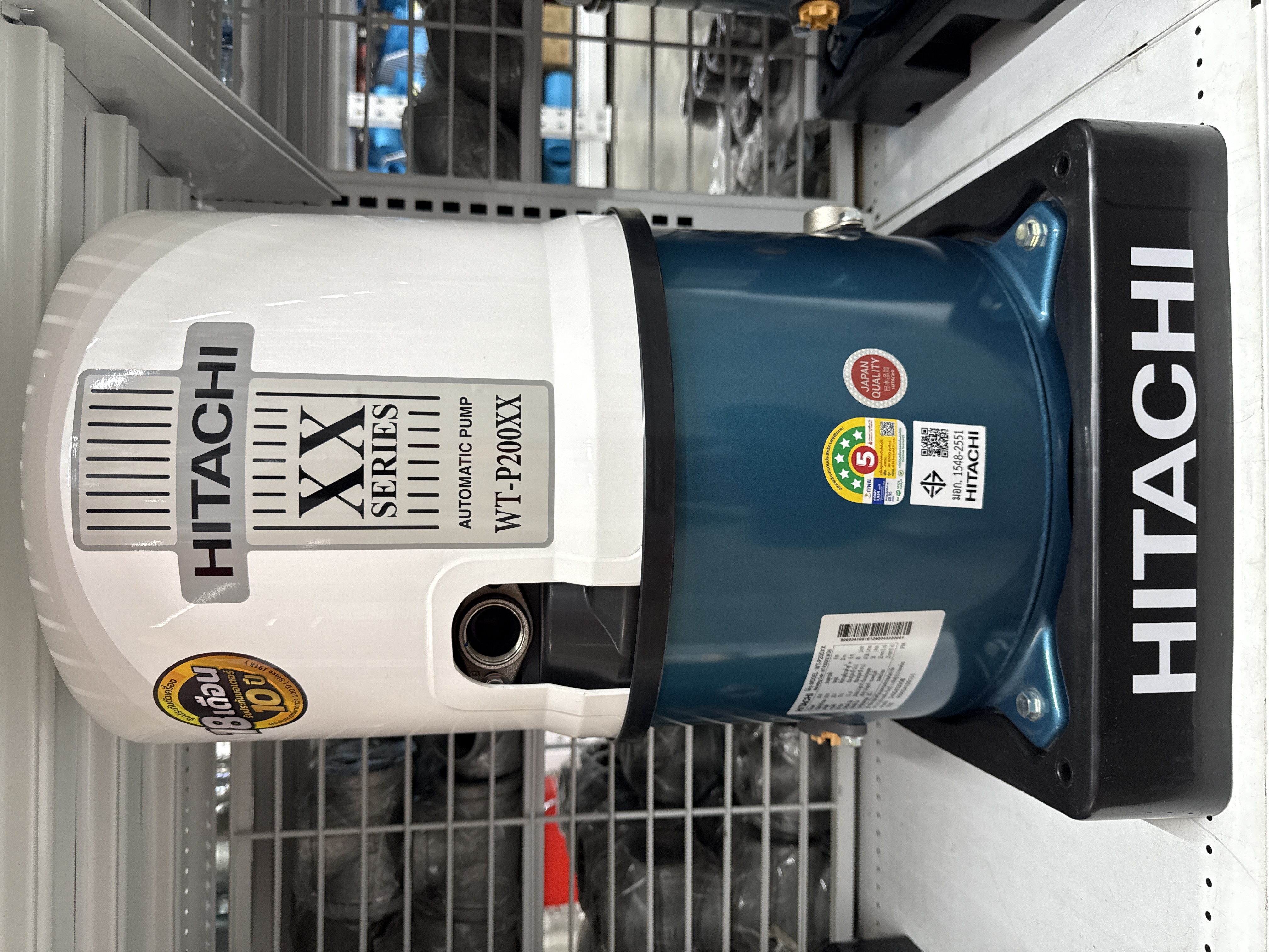 ปั๊มอัตโนมัติ HITACHI 1" WT-P200XX ถังกลม