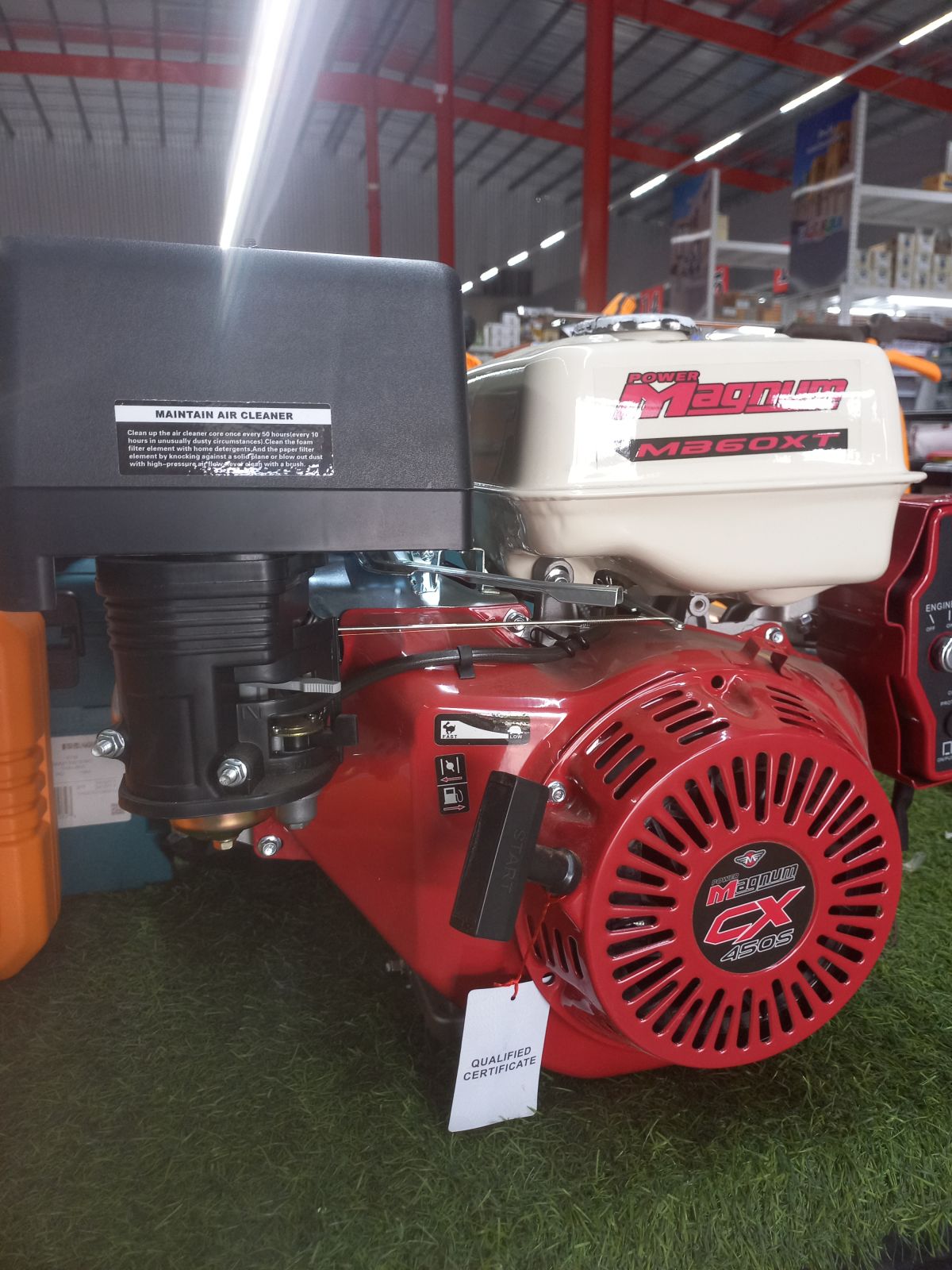 86-10897 เครื่องยนต์เบนซิน Magnum CX450S 16HP กุญแจสตาร์ท ถังขาว/ฝาดึงแดง