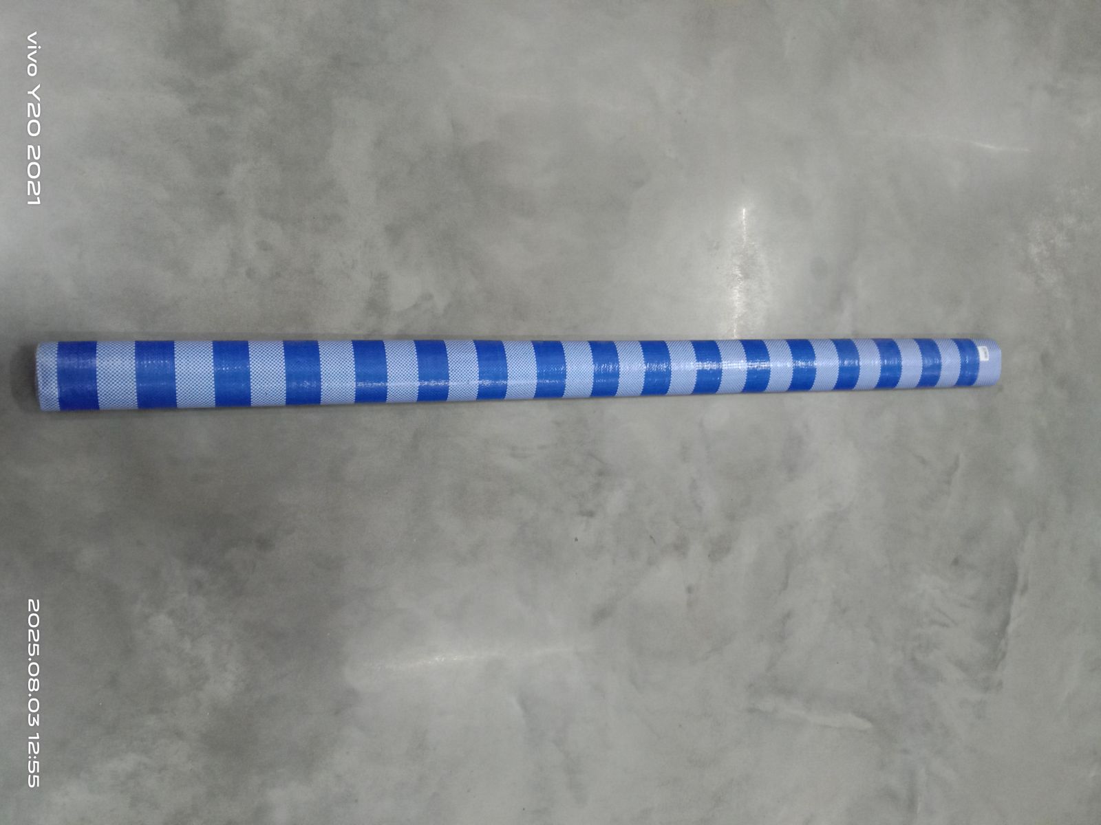 ผ้าฟาง ฟ้า-ขาว 1.8ม*25หลา