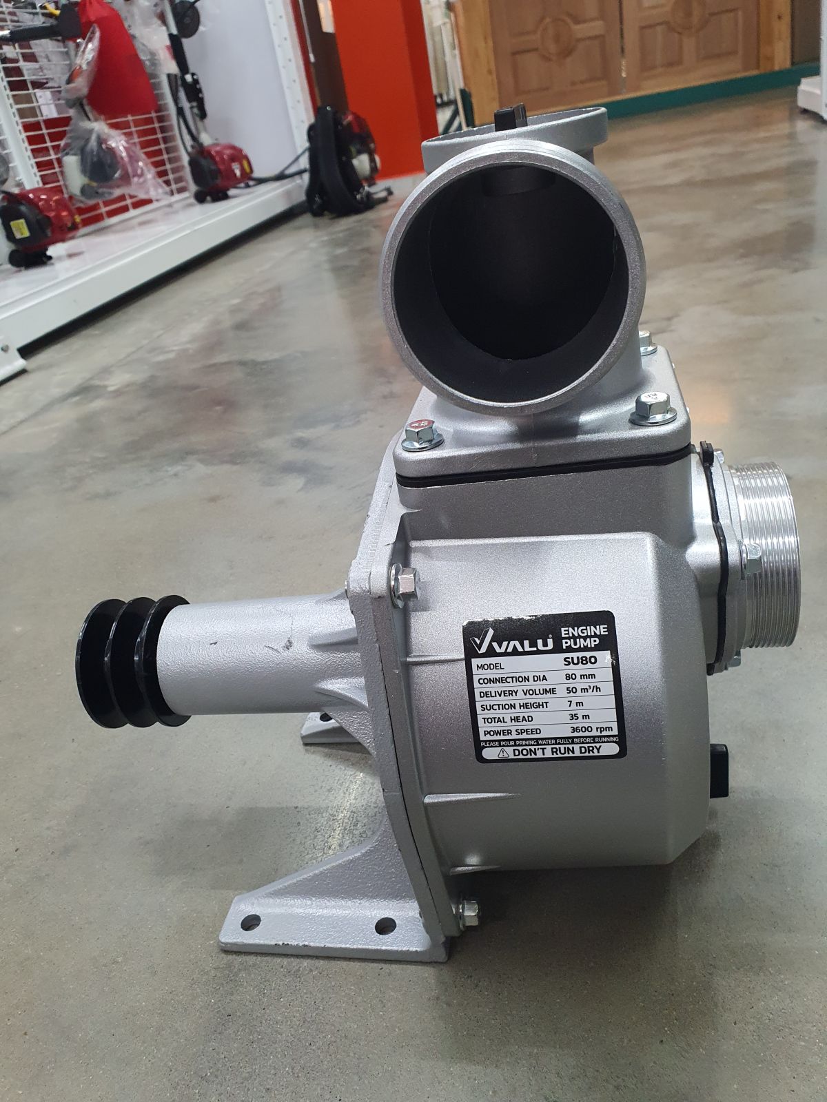 ปั๊มน้ำเพลาลอยอลูมิเนียม 3" VALU V104-SU80