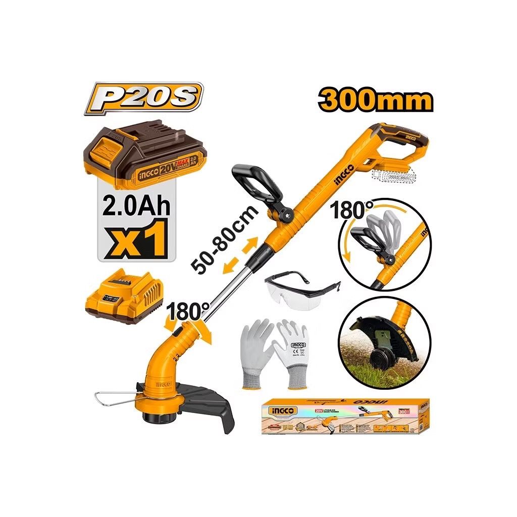 เครื่องเล็มหญ้าสายเอ็น INGCO 20V I121-CGTLI20301