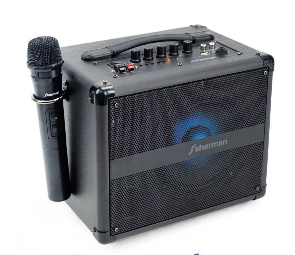 ลำโพงหิ้ว Sherman 6" SR-APS-107 50วัตต์  ไมค์ลอย 1 ตัว