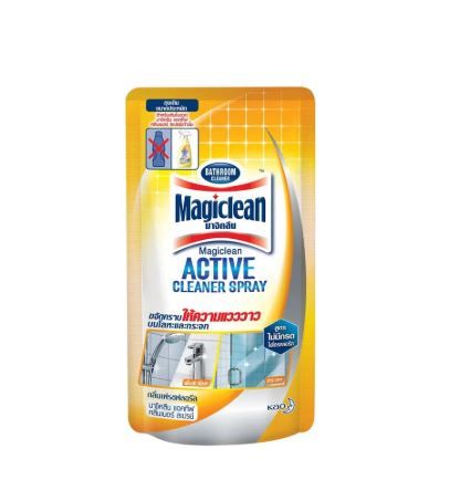 น้ำยาเช็ดทำความสะอาดห้องน้ำ มาจิคลีน 400 มล. กลิ่นเฟรชฟลอรัล (ชนิดเติม)