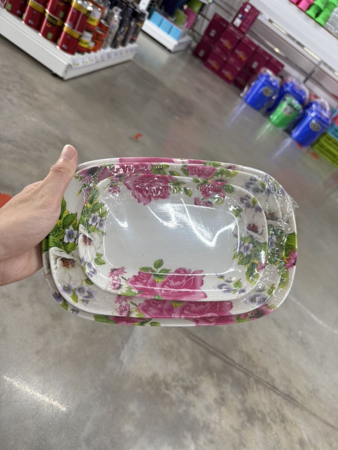 ชุดจานเปลเหลี่ยม 3 ชิ้น