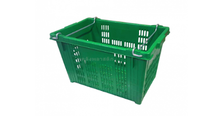 ลังผลไม้สี่เหลี่ยม 605 สีเขียว ตรางู เกรด A