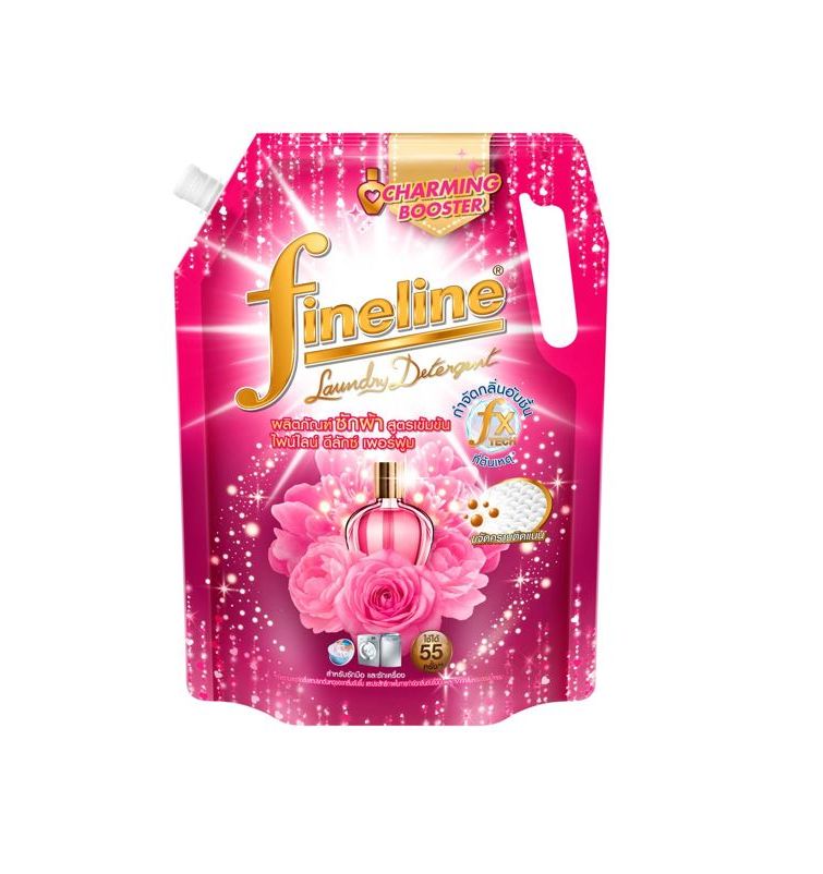 น้ำยาซักผ้าสูตรเข้มข้น ดีลักซ์ ชมพู (ไฟน์ไลน์) 1250 มล.
