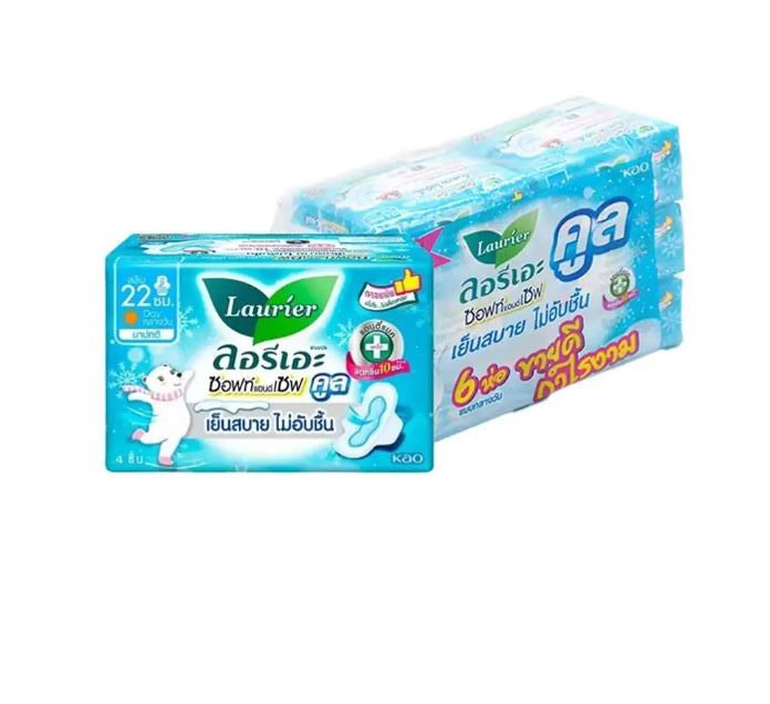 ผ้าอนามัย ลอรีเอะ ซอฟท์แอนด์เซฟ สลิม คลู 22 ซม. (4 ชิ้น)