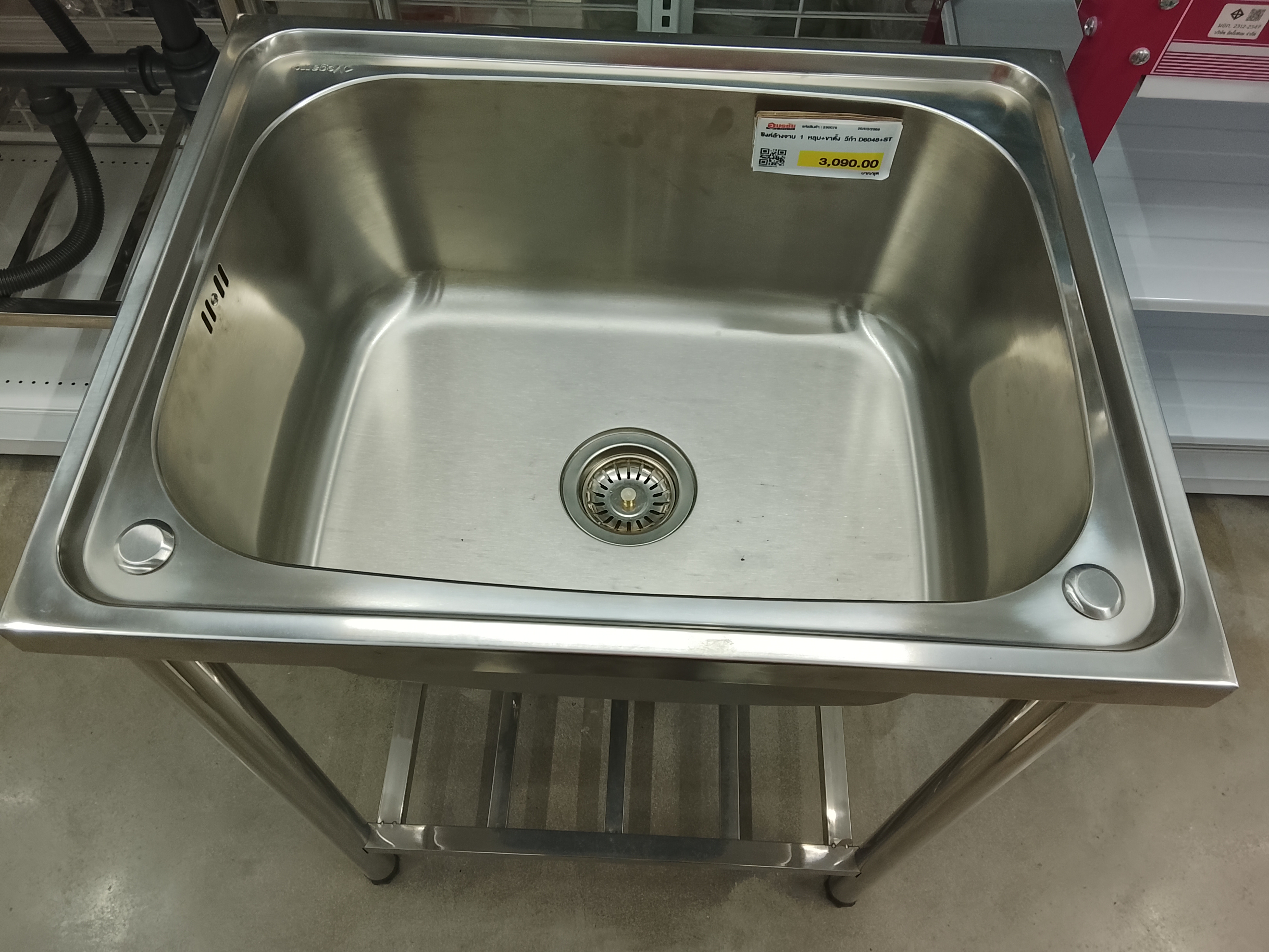 ซิงค์ล้างจาน 1 หลุม+ขาตั้ง วีก้า D6048+ST