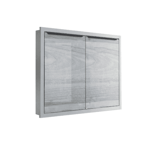 บานซิงค์คู่ (GLOSSY) KITZCHO 6080 ขนาด 86x9.5x66 ซม. สีคริสตัลไวท์