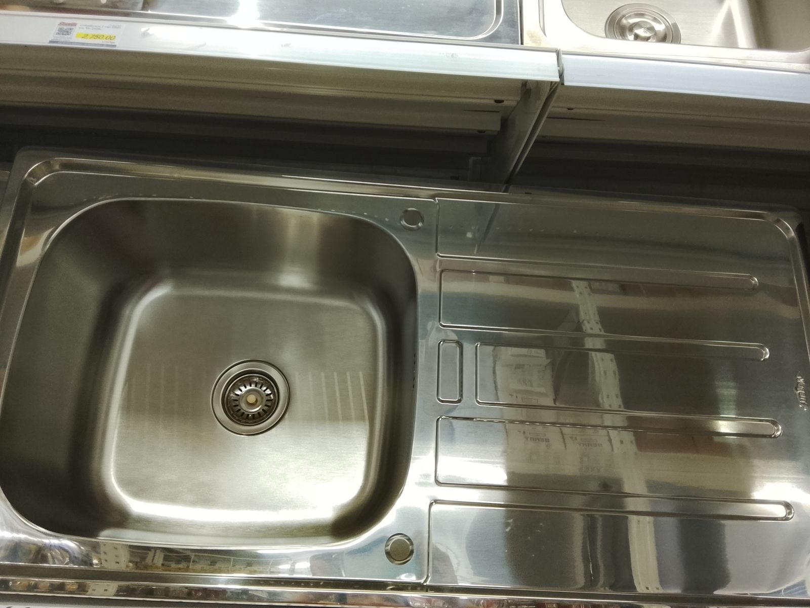 ซิงค์ล้างจาน 1 หลุม 1 ที่พัก วีก้า D510 (แถมก๊อก V9509S)