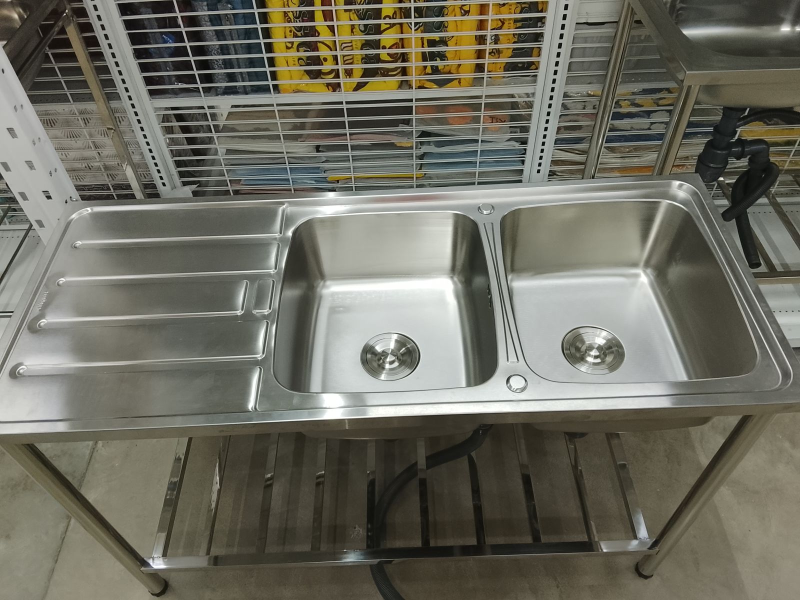 อ่างซิงค์ล้างจาน วีก้า 2 หลุม มีที่พัก D514+ST + ก๊อกซิงค์ VOS4409SN